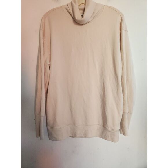 Athleta "Balance Cinche" Ivory/Cream Modal Turtleneck Sweatshirt size Small - Picture 6 of 10